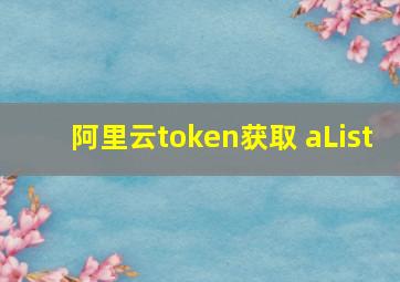 阿里云token获取 aList